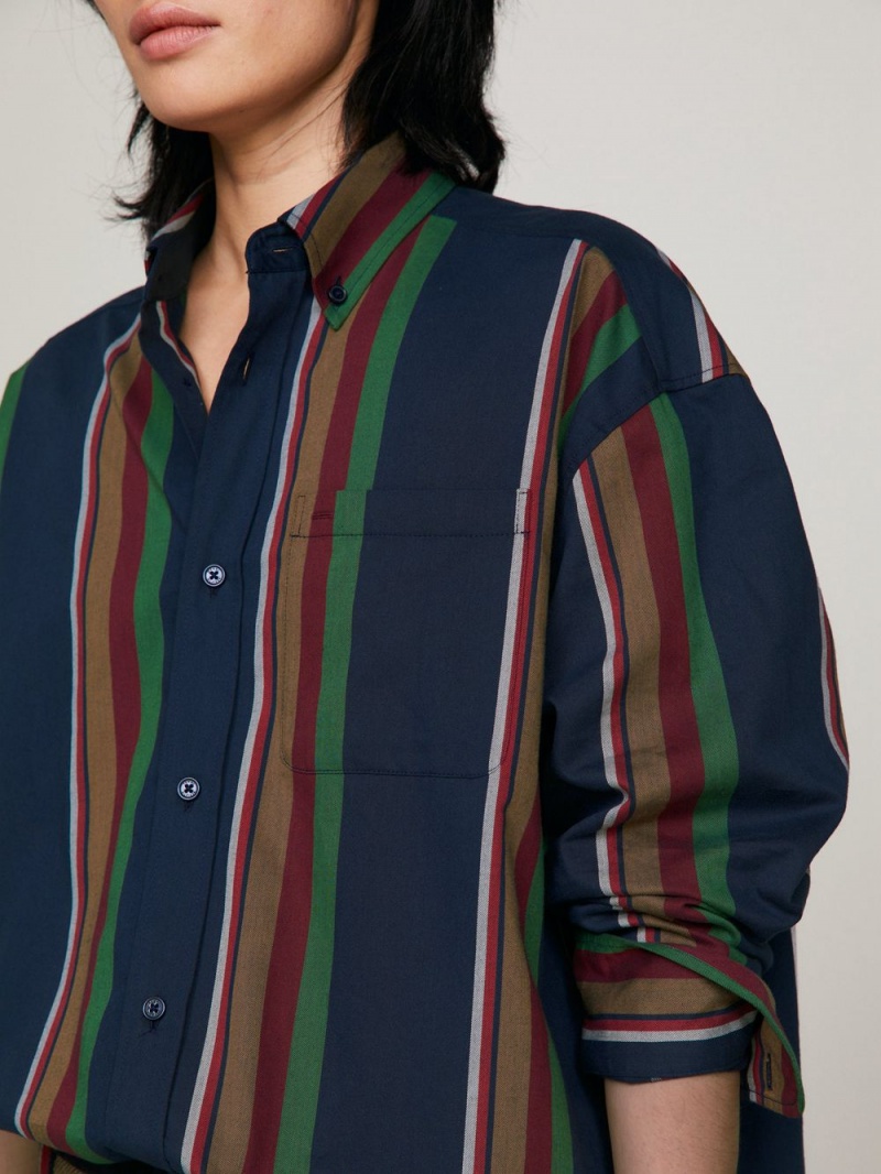 Tommy Hilfiger X Pendleton Prep New York Stripe Skjorta Herr Olika Färger | 268-GASNWY