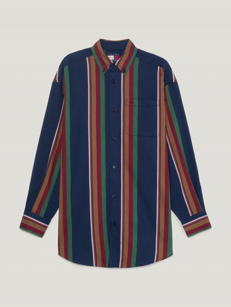 Tommy Hilfiger X Pendleton Prep New York Stripe Skjorta Herr Olika Färger | 268-GASNWY