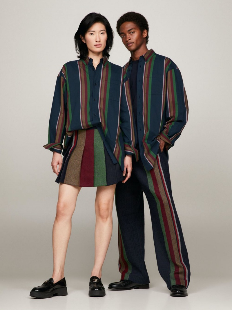 Tommy Hilfiger X Pendleton Prep New York Stripe Skjorta Herr Olika Färger | 268-GASNWY