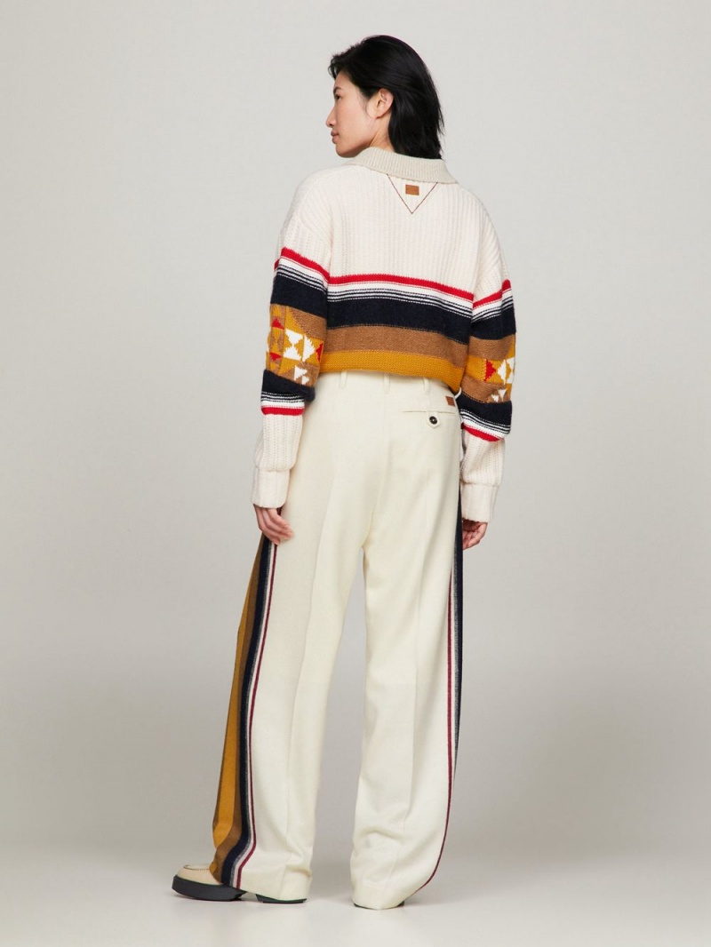 Tommy Hilfiger X Pendleton Valley Stripe Relaxed Byxor Herr Vita | 523-NEYKXS