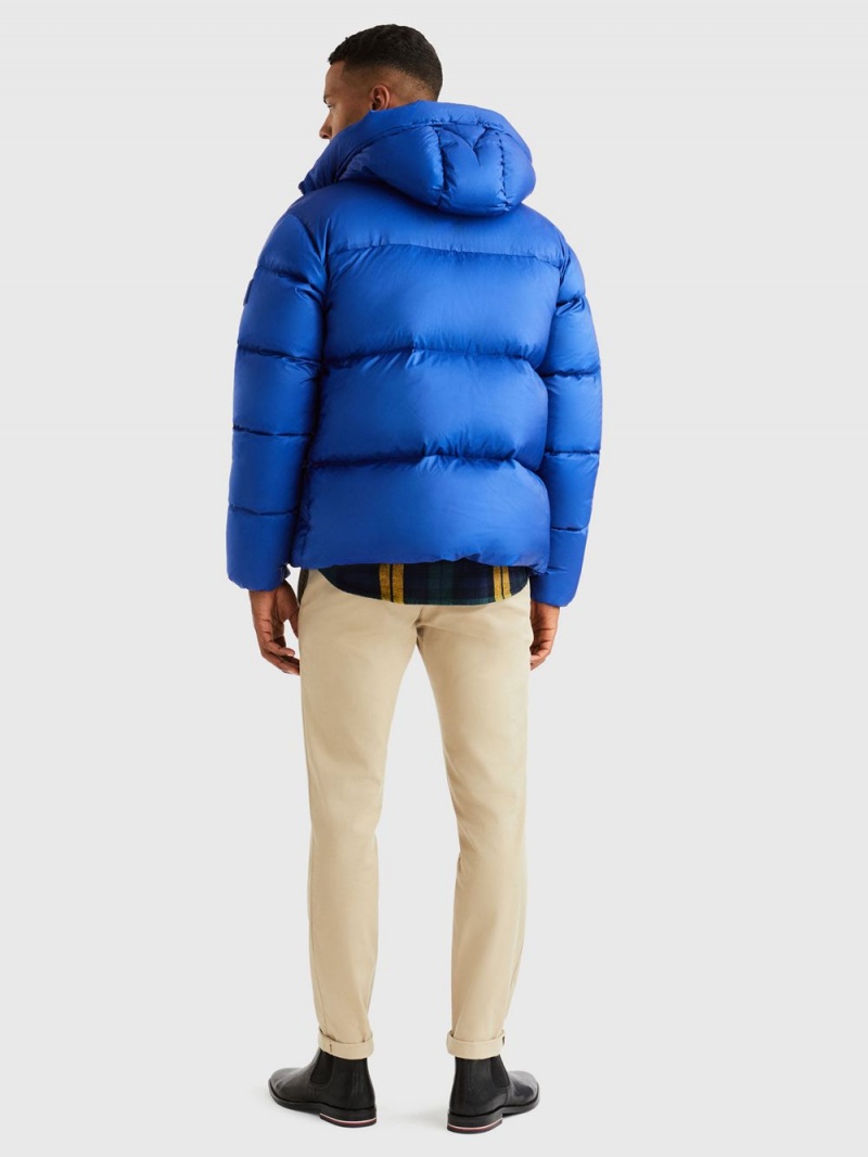 Tommy Hilfiger Zero Gravity Vadderad Hooded Puffer Jackor Herr Blå | 349-QRWJLH